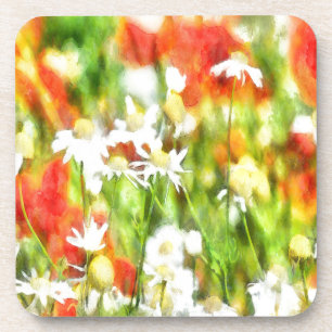 The Colours Of Spring On A Sunny Day Watercolor Coaster