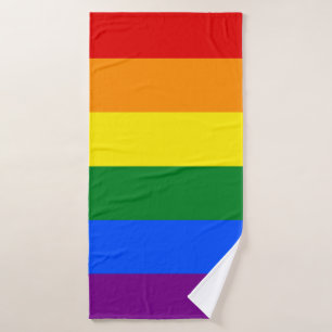 The colours of the rainbow bath towel
