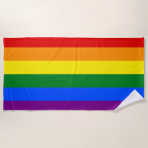 The colours of the rainbow beach towel