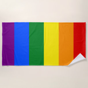 The colours of the rainbow beach towel