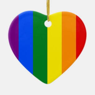 The colours of the rainbow ceramic tree decoration