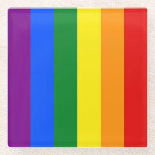 The colours of the rainbow glass coaster