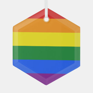 The colours of the rainbow glass tree decoration