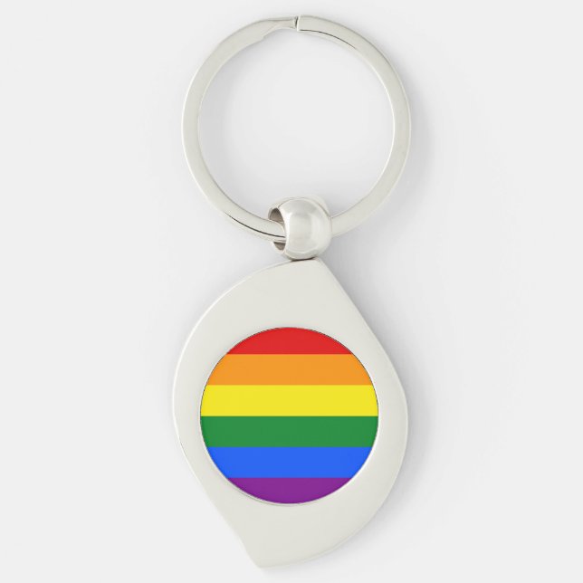 The colours of the rainbow key ring (Front)