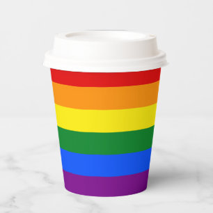 The colours of the rainbow paper cups