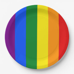 The colours of the rainbow paper plate