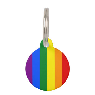 The colours of the rainbow pet tag