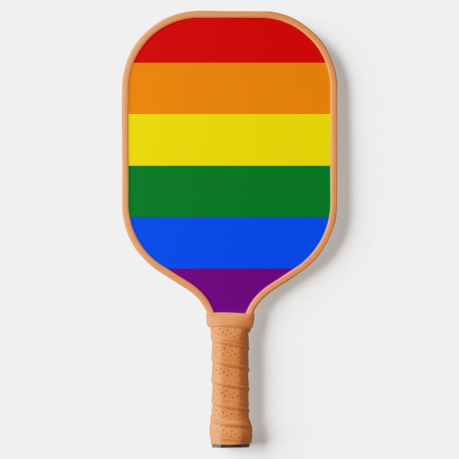 The colours of the rainbow pickleball paddle (Front)