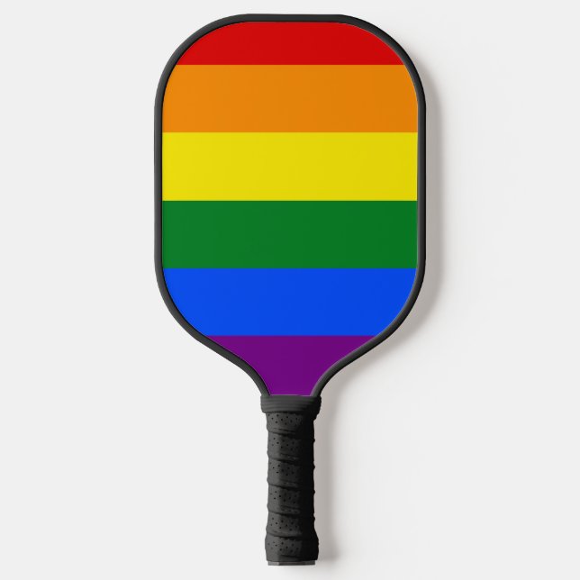 The colours of the rainbow pickleball paddle (Front)