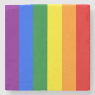 The colours of the rainbow stone coaster