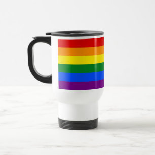 The colours of the rainbow travel mug
