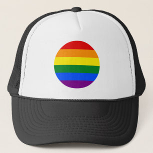 The colours of the rainbow trucker hat
