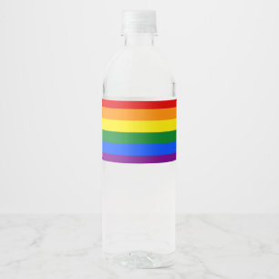 The colours of the rainbow water bottle label