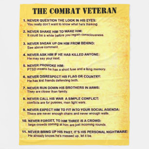The COMBAT VETERAN Fleece Blanket
