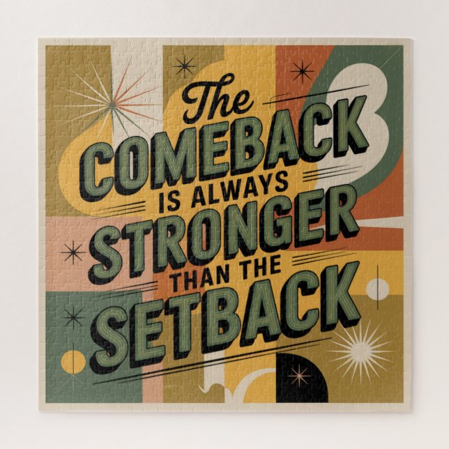 The Comeback Is Always Stronger Than The Setback Jigsaw Puzzle (Vertical)