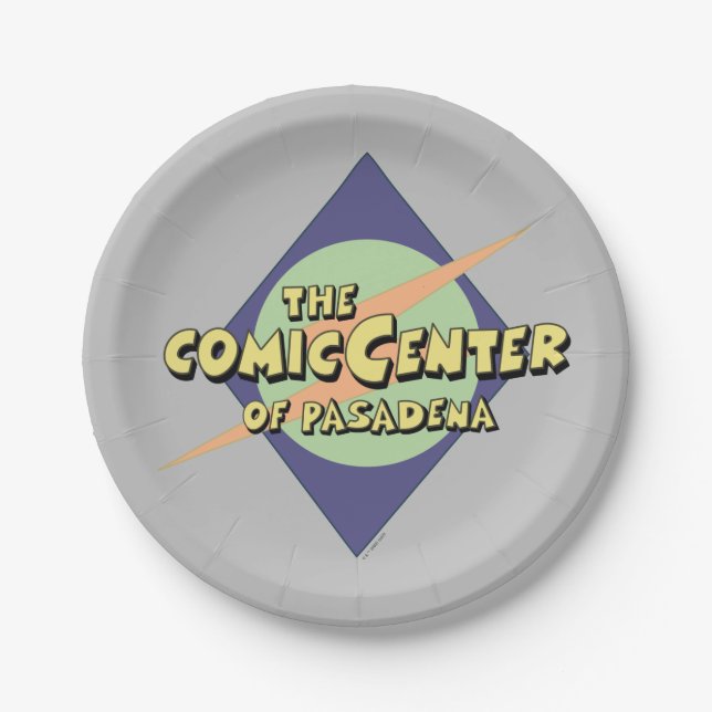 The Comic Centre of Pasadena Paper Plate (Front)
