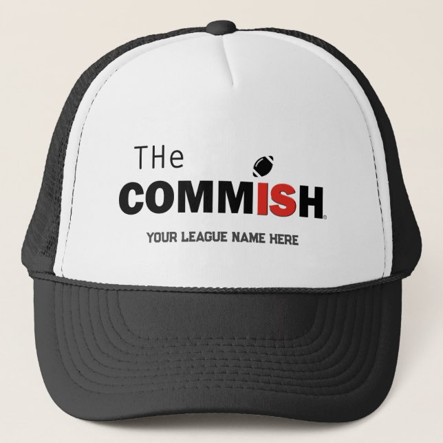 The Commish Trucker Hat Custom Add League Name   (Front)
