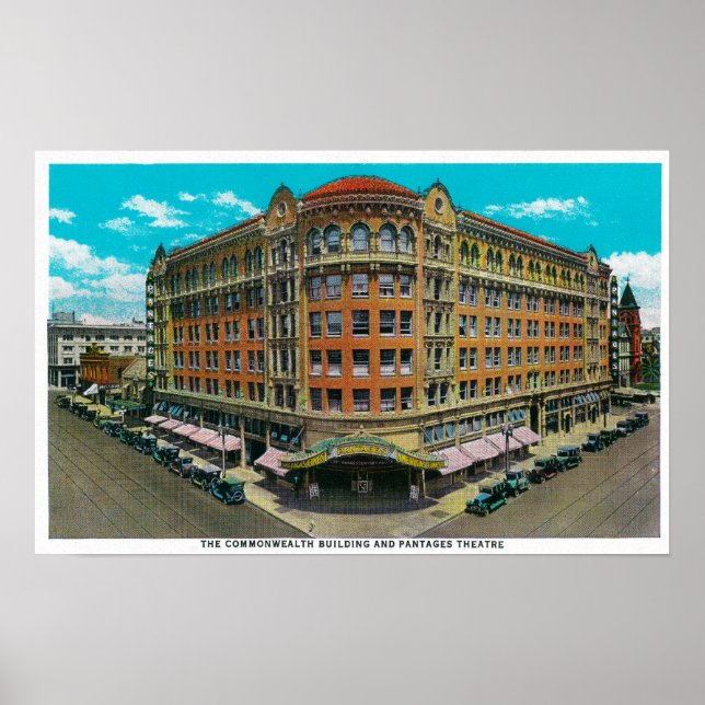 The Commonwealth Building and Pantages Theatre Poster (Front)