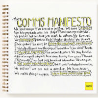 The Comms Manifesto notepad