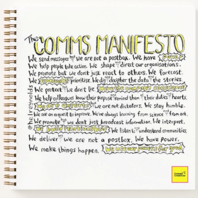 The Comms Manifesto notepad Notebook (Creator Uploaded)