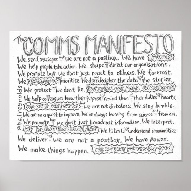 The Comms Manifesto Poster (Front)