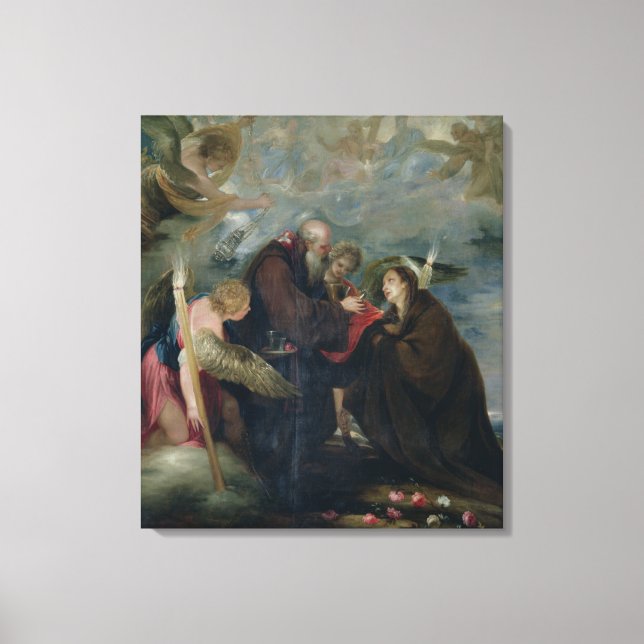 The Communion of St. Rose of Viterbo (The Virgin) Canvas Print (Front)