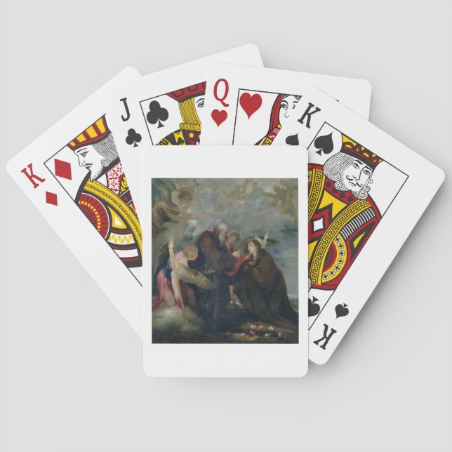 The Communion of St. Rose of Viterbo (The Virgin) Playing Cards (Back)