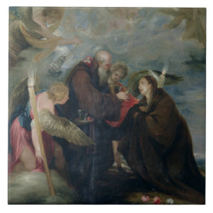 The Communion of St. Rose of Viterbo (The Virgin) Tile