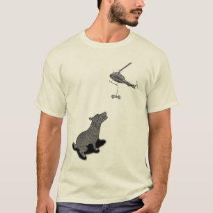 The Complete Dog Treat Airlift by Helicopter T-Shirt