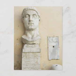The components of a giant statue of Emperor Postcard