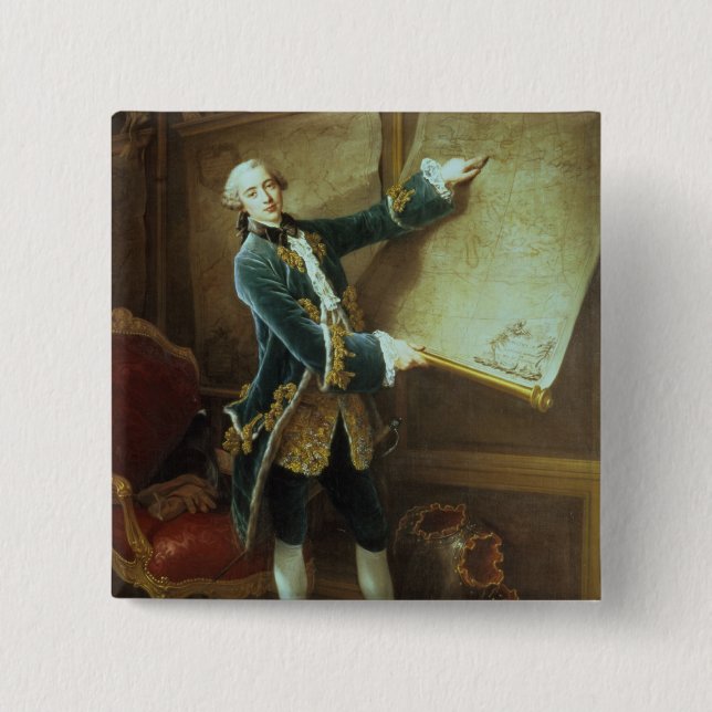 The Comte de Vaudreuil, 1758 15 Cm Square Badge (Front)