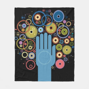 The concept of motion fleece blanket