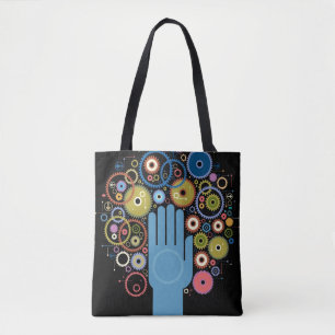 The concept of motion tote bag