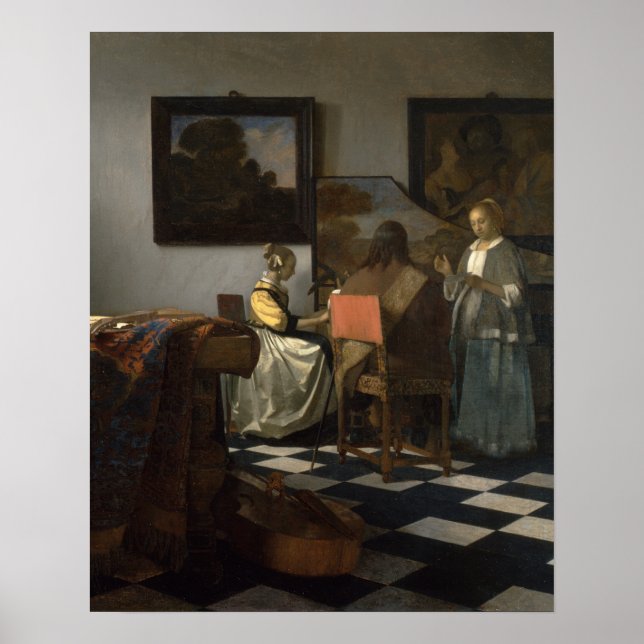 The Concert (c.1664) — Vermeer Poster (Front)