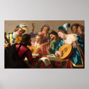 The Concert - Gerrit van Honthorst Fine Art Poster