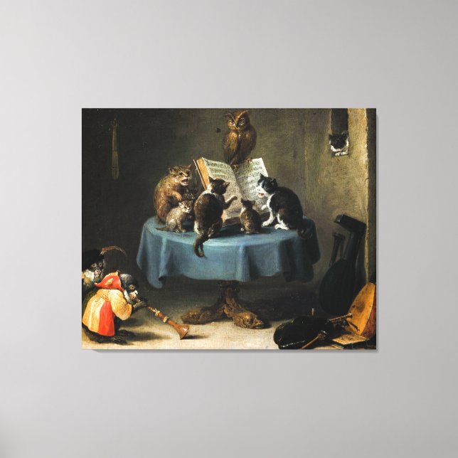 The Concert of Cats by David Teniers the Younger Canvas Print (Front)
