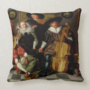 The Concert (oil on panel) Cushion