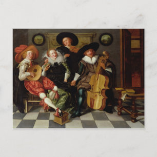 The Concert (oil on panel) Postcard
