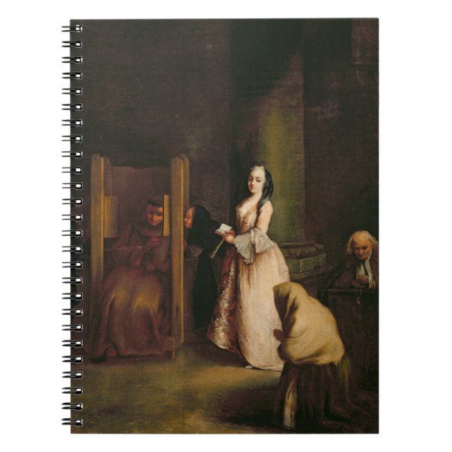 The Confession, c.1755 (oil on canvas) Spiral Notebook (Front)