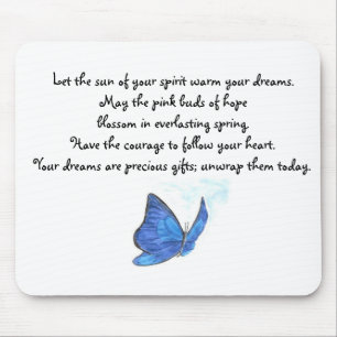 The Confident Butterfly Mouse Pad