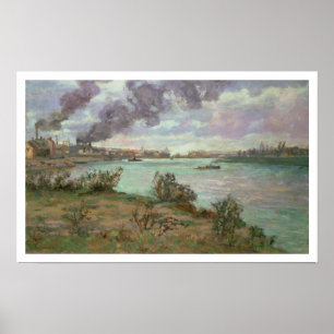 The Confluence of the Seine and the Marne at Ivry Poster