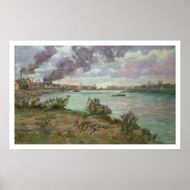 The Confluence of the Seine and the Marne at Ivry Poster (Front)