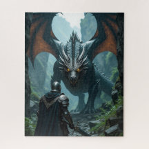 The Confrontation knight vs dragon