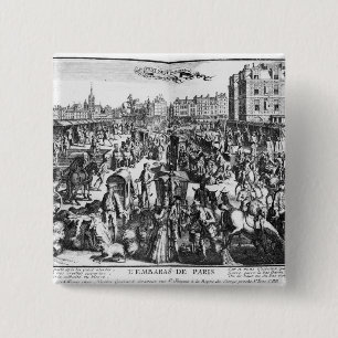 The Congestion in Paris 15 Cm Square Badge