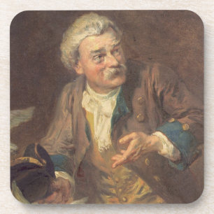 The Conjuror (oil on canvas) (pair of 124492) Coaster
