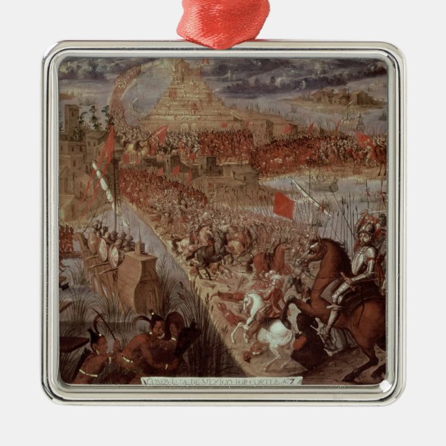 The Conquest of Tenochtitlan Metal Tree Decoration (Front)