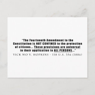 The Constitution Applies to ALL PERSONS Postcard