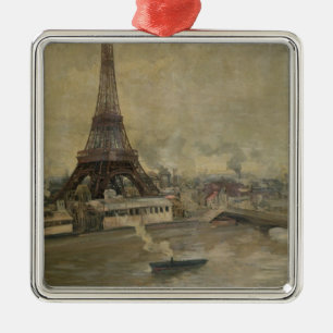 The Construction of the Eiffel Tower Metal Tree Decoration