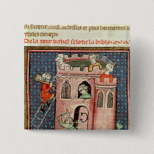 The Construction of the Tower of Babel 15 Cm Square Badge