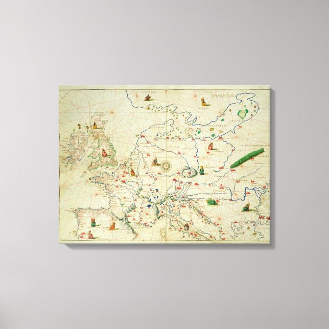 The Continent of Europe Canvas Print (Front)